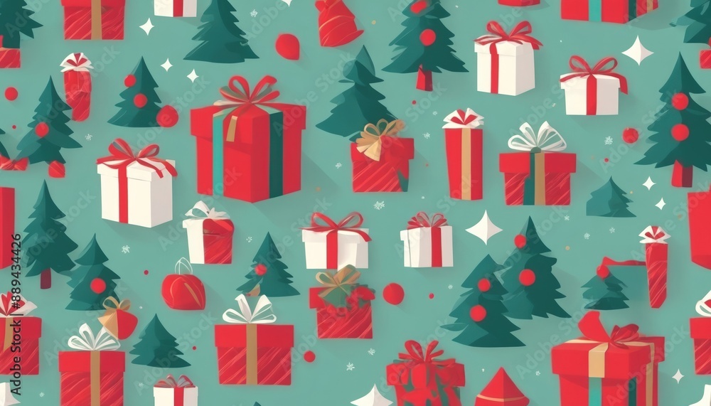 pattern with christmas gifts pattern with christmas gifts