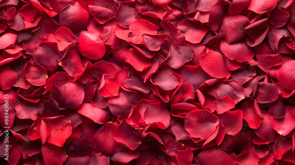 Scattered Red and Orange Rose Petals on White Background Scattered Red and Orange Rose Petals on White Background
