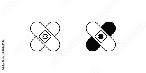 plaster set icon with white background vector stock illustration