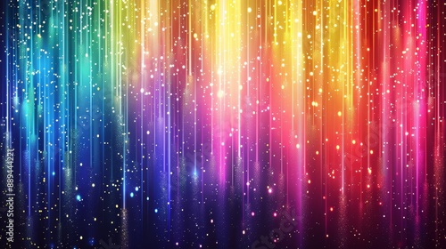 Abstract web page background with rainbow color gradient curve in digital technology