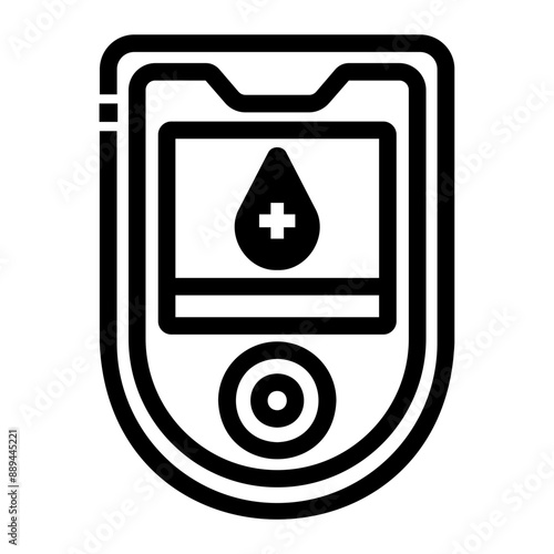 glucose meter Line Icon
