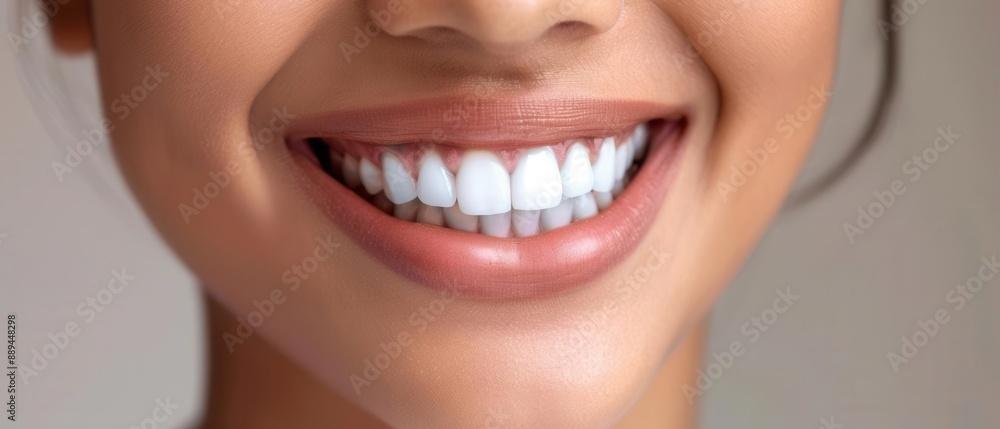 The asian Indian woman, closeup smile, clean teeth, white background, bright and radiant, perfect for dental advertisement, Generative AI The asian Indian woman, closeup smile, clean teeth, white background, bright and radiant, perfect for dental advertisement, Generative AI