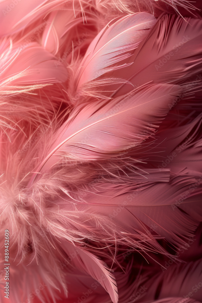 Obraz premium Delicate Pink Feather Background