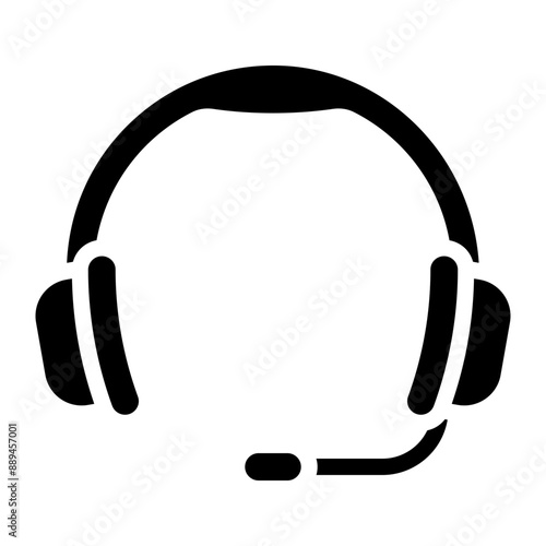 headset device glyph icon