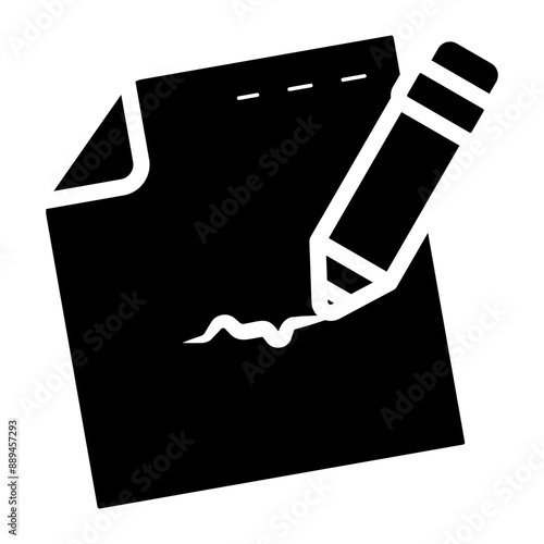 paper survey checklist glyph icon