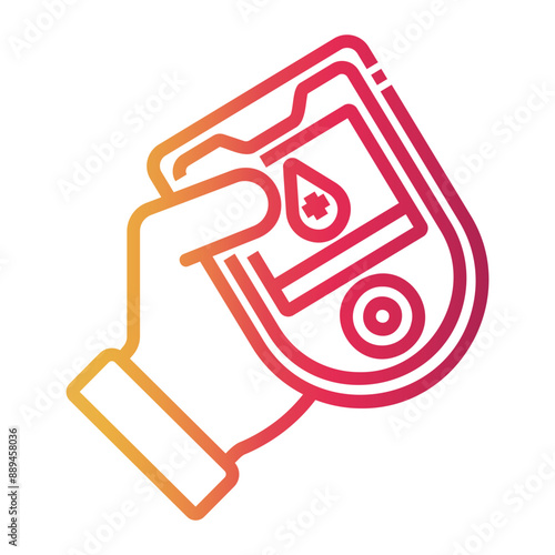 glucose meter Line Gradient Icon