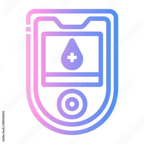 glucose meter Line Gradient Icon