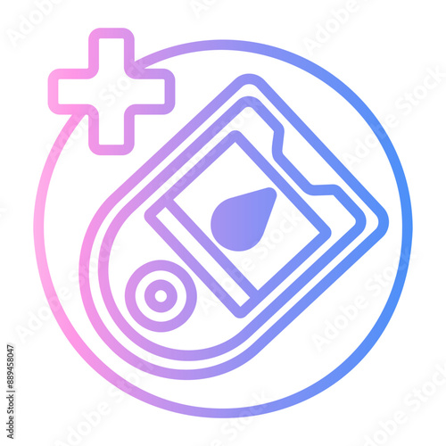 glucose meter Line Gradient Icon