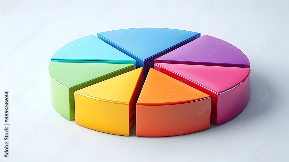 Obraz premium Vibrant Pie Chart Depicting Investment Allocation Across Diverse Sectors