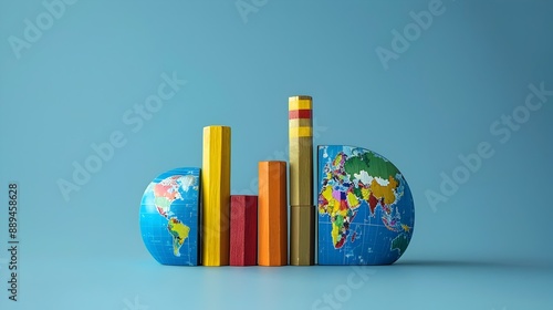 Global GDP Comparison Bar Chart Showing Economic Data and Trends