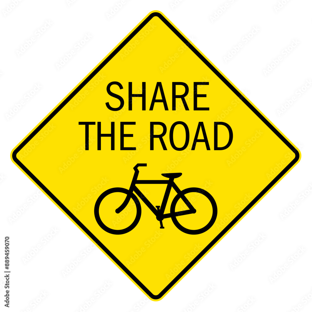 Bicycle share the road sign Bicycle share the road sign