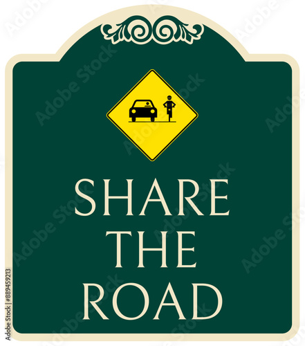 Bicycle share the road sign