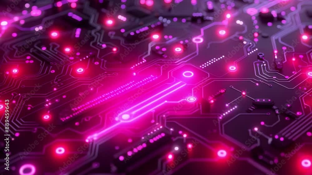 background with technology electronic board with luminous components footage background with technology electronic board with luminous components footage