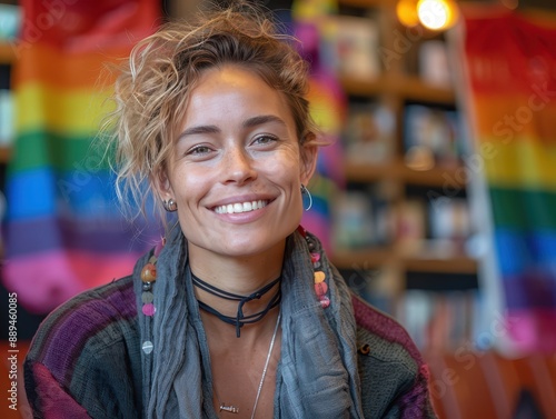 Wallpaper Mural Embracing Diversity: LGBTQ+ Support Group Meeting at College with Empathetic Expressions and Comfortable Environment Torontodigital.ca
