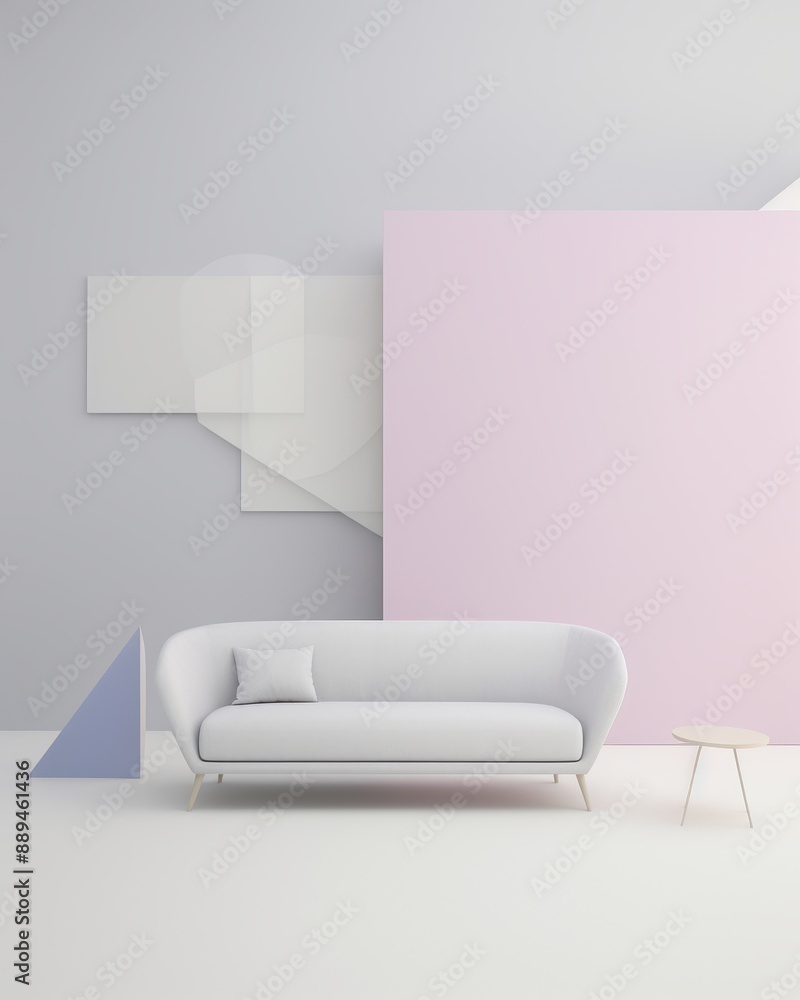 Contemporary Pastel Sofa in Vibrant Oil Paint 3D Rendered Modern Furniture Illustration Contemporary Pastel Sofa in Vibrant Oil Paint 3D Rendered Modern Furniture Illustration