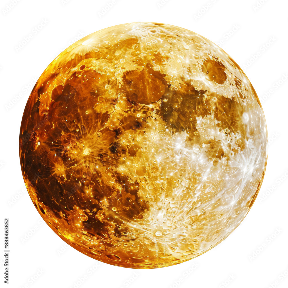 Full orange moon isolated on transparent or white background Full orange moon isolated on transparent or white background