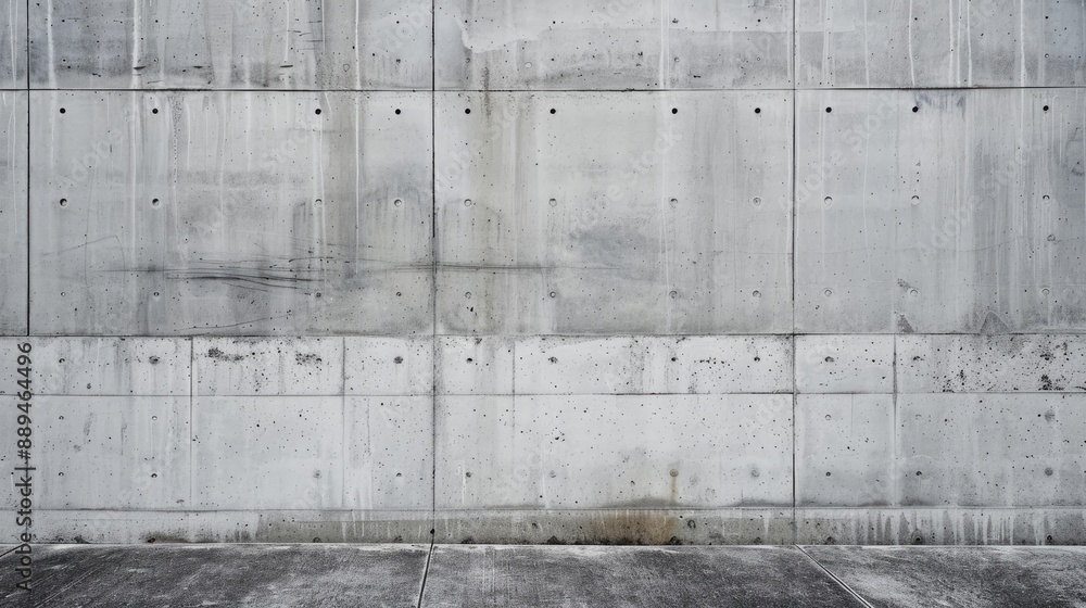 Grey concrete wall in architectural construction Grey concrete wall in architectural construction