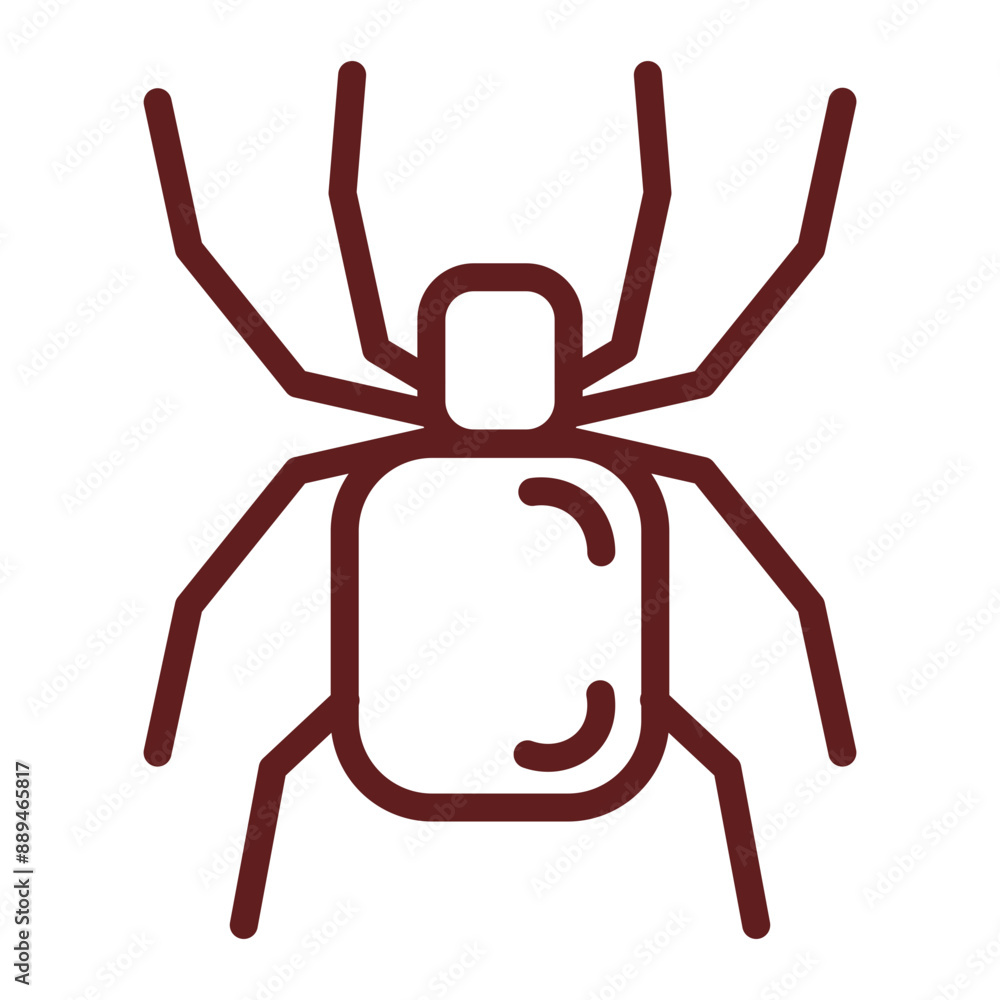 Tarantula Vector Line Maroon Icon Design Tarantula Vector Line Maroon Icon Design