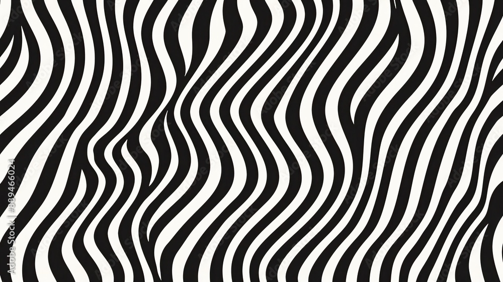 Abstract black and white wavy lines optical illusion art Abstract black and white wavy lines optical illusion art