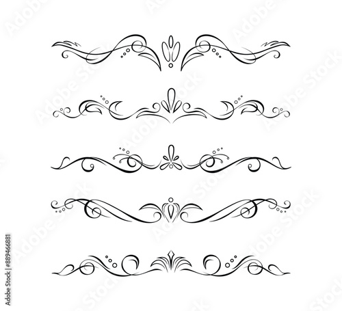 Fantasy text delimiters, borders or vignettes