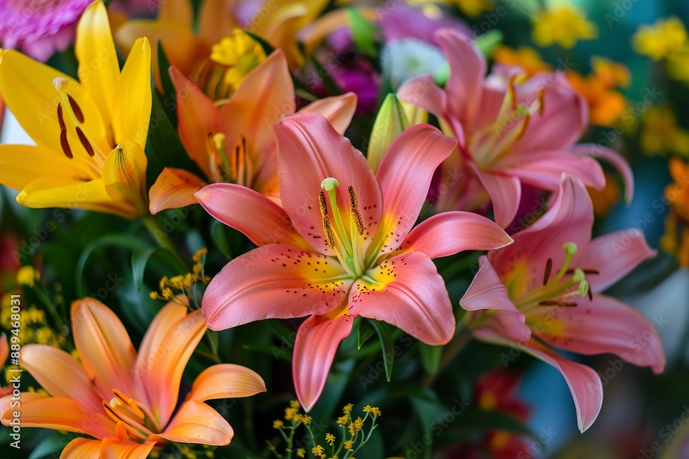 A Freshness and beauty in nature a vibrant bouquet A Freshness and beauty in nature a vibrant bouquet