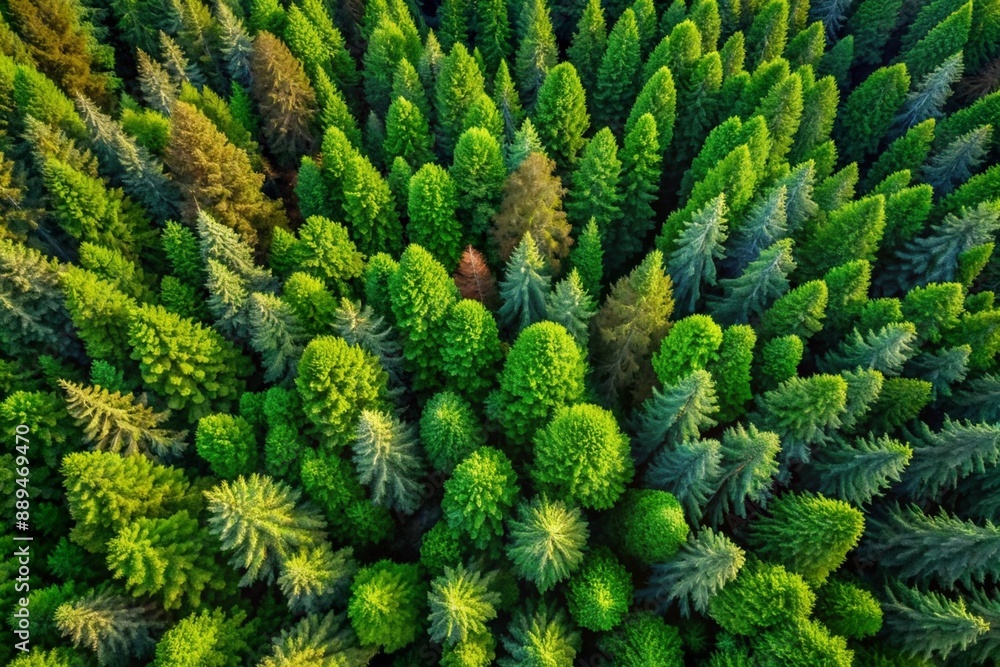 Aerial view of a pine forest Aerial view of a pine forest