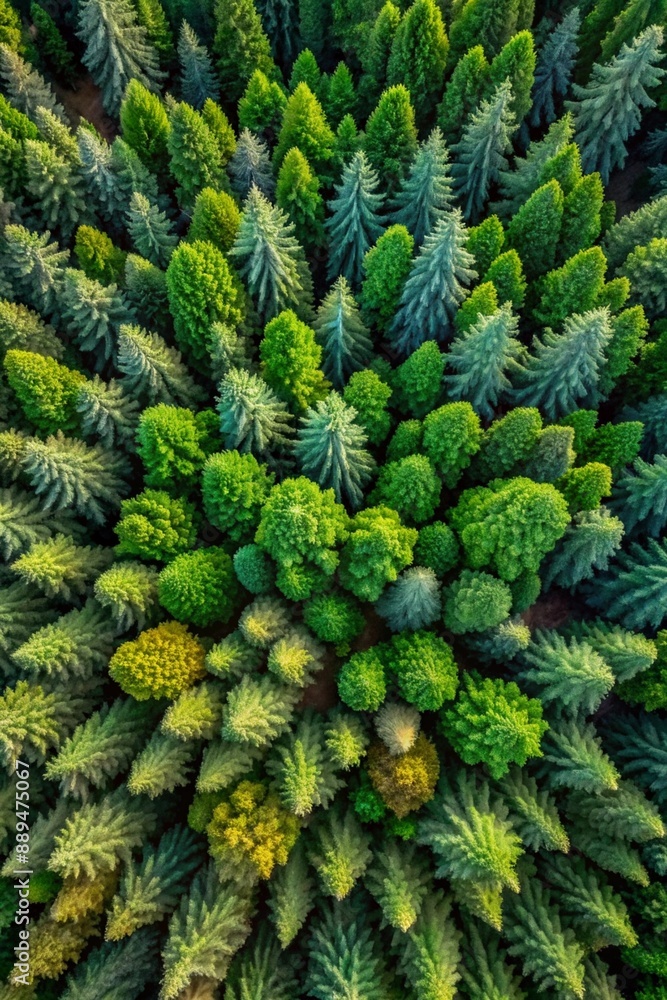 Aerial view of a pine forest Aerial view of a pine forest
