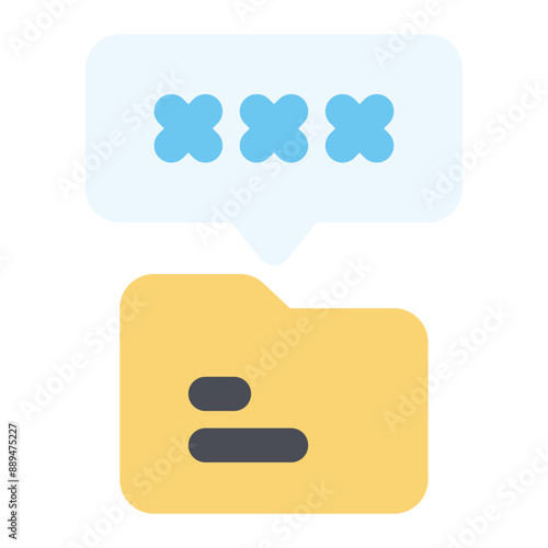 encrypted data icon for illustration