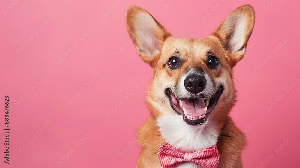 Funny cute dog with solid background. big copy space wallpaper Funny cute dog with solid background. big copy space wallpaper