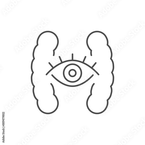 Aura symptom line outline icon