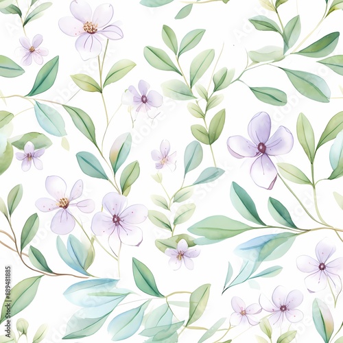 Wallpaper Mural A detailed, elegant floral pattern for textile or wallpaper design, perfect for stylish home decor. Torontodigital.ca