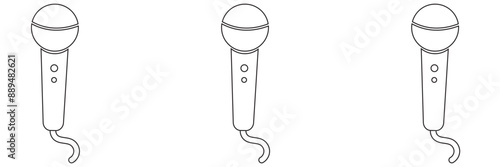 Microphone Icons set. variant microphone icon. Karaoke mic. Podcast microphone. web and mobile icons. vector illustration