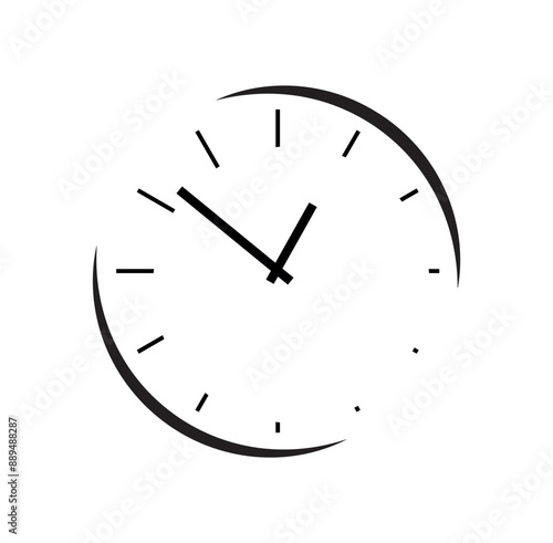 clock on white