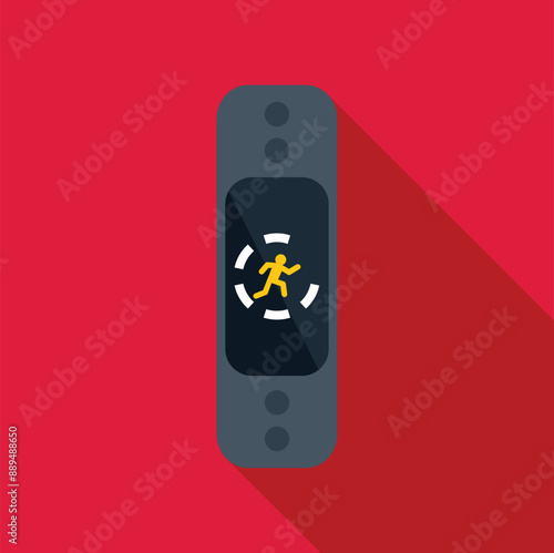 Smart watch showing running man icon, tracking your workout progress
