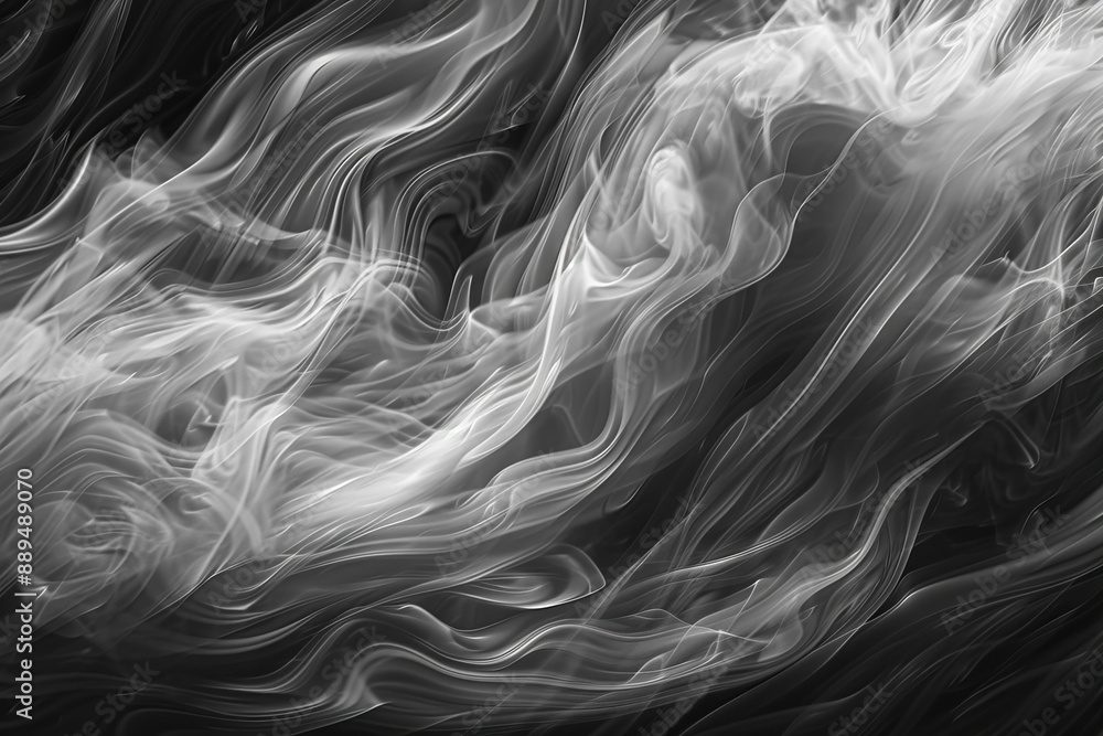 Abstract Ethereal Smoke Art Background: Captivating Black and White Swirling Patterns for Design Projects and Visual Media Abstract Ethereal Smoke Art Background: Captivating Black and White Swirling Patterns for Design Projects and Visual Media
