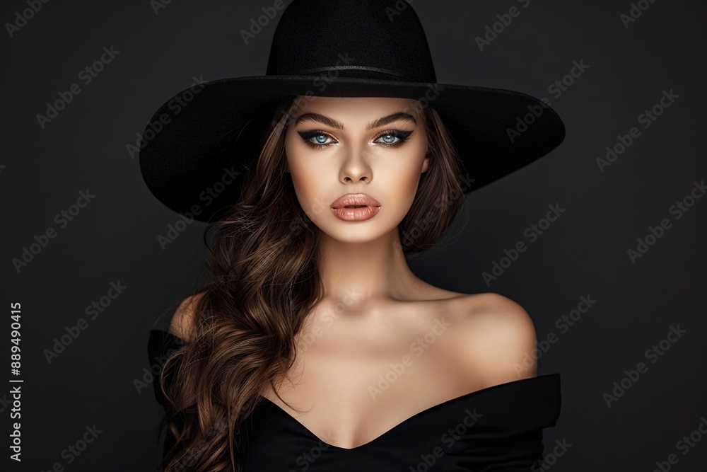 Studio shot of a magnificent young woman in elegant Studio shot of a magnificent young woman in elegant