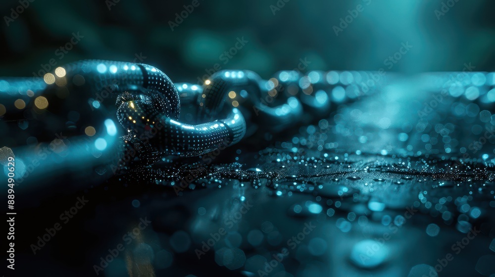 Cyber Security Concept: Abstract Background with Floating Digital Padlocks and Secure Chains for Futuristic Design with Text Space Cyber Security Concept: Abstract Background with Floating Digital Padlocks and Secure Chains for Futuristic Design with Text Space