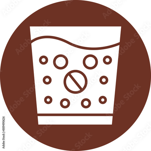 Effervescent Glyph Brown Circle Icon