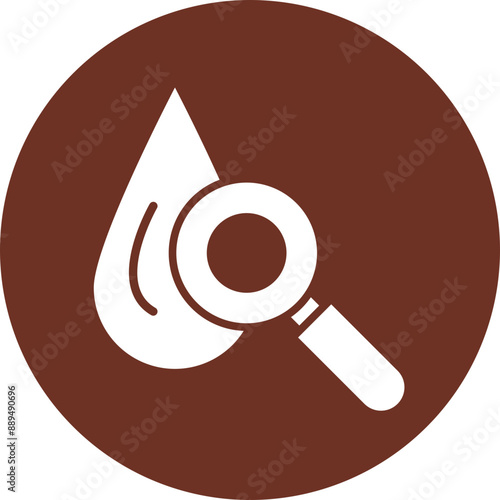 Hematology Glyph Brown Circle Icon