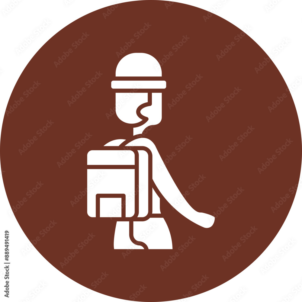 Tourist Glyph Brown Circle Icon Tourist Glyph Brown Circle Icon