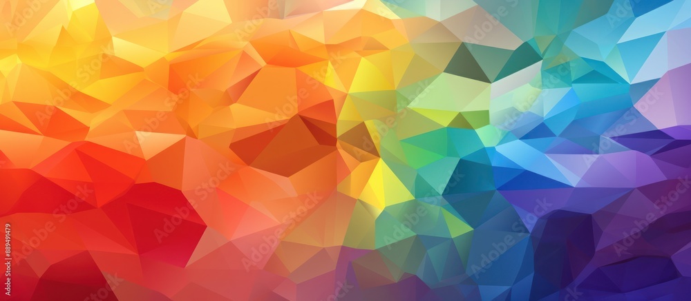 Abstract Rainbow Polygonal Background Abstract Rainbow Polygonal Background