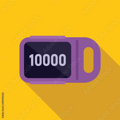 Pedometer is showing 10000 steps, indicating that the user is leading an active and healthy lifestyle