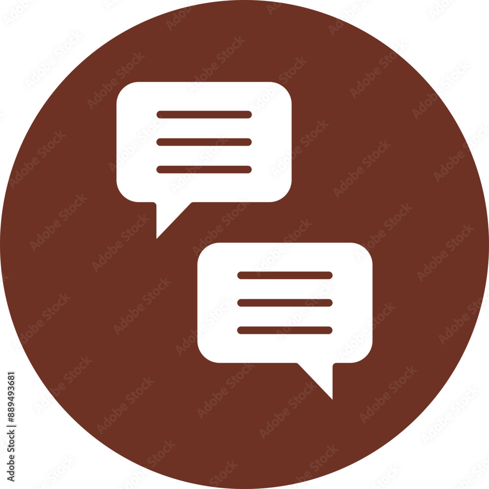 Chatting Glyph Brown Circle Icon Chatting Glyph Brown Circle Icon