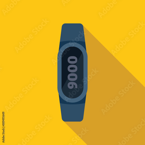 Fitness tracker showing 9000 steps taken during workout routine