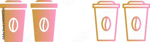 Two Coffees Vector Icon