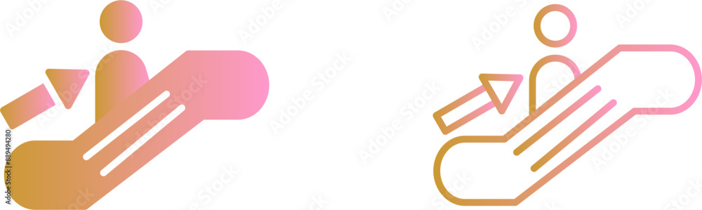 Escalator Vector Icon Escalator Vector Icon