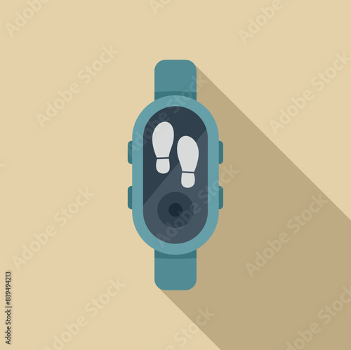 Pedometer app displayed on a smartwatch, helping users track their steps and monitor their physical activity