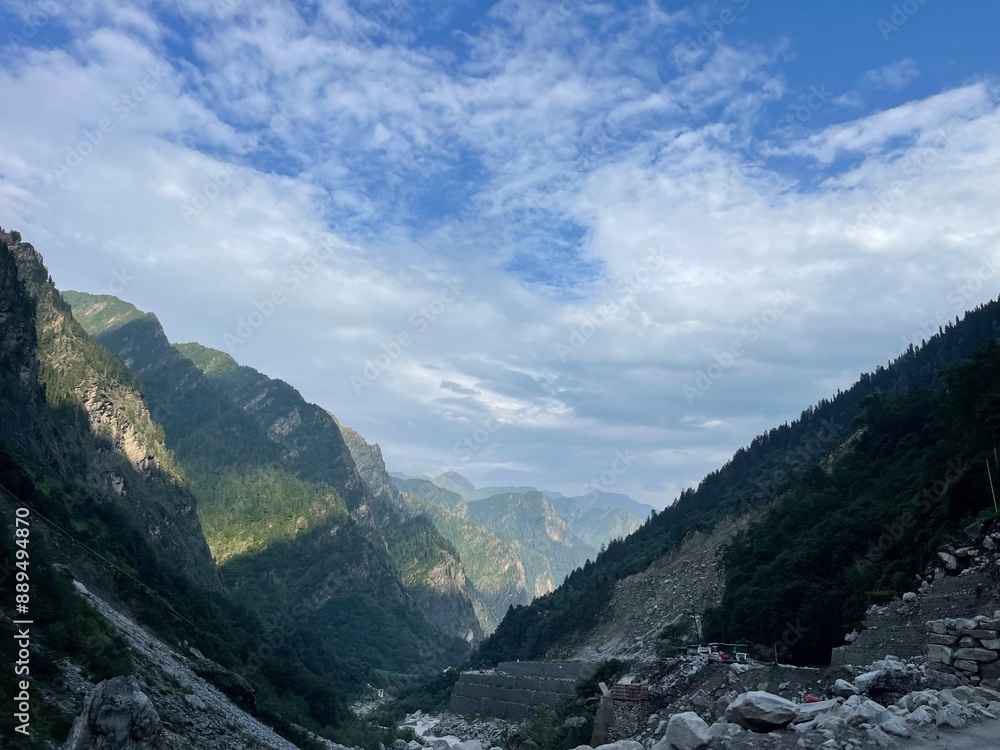 Naklejka premium landscape in the mountains