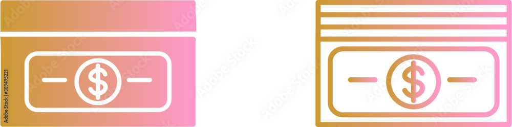 Pack of Bills Vector Icon Pack of Bills Vector Icon