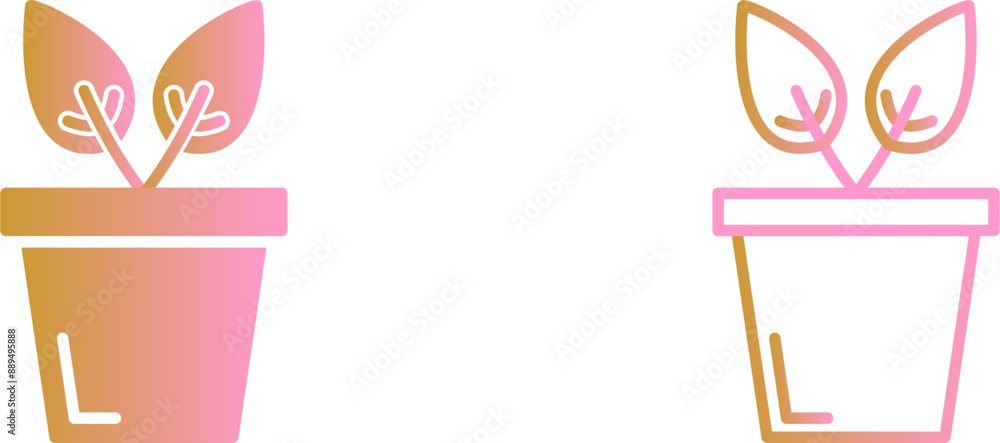 Plant Pot Vector Icon Plant Pot Vector Icon